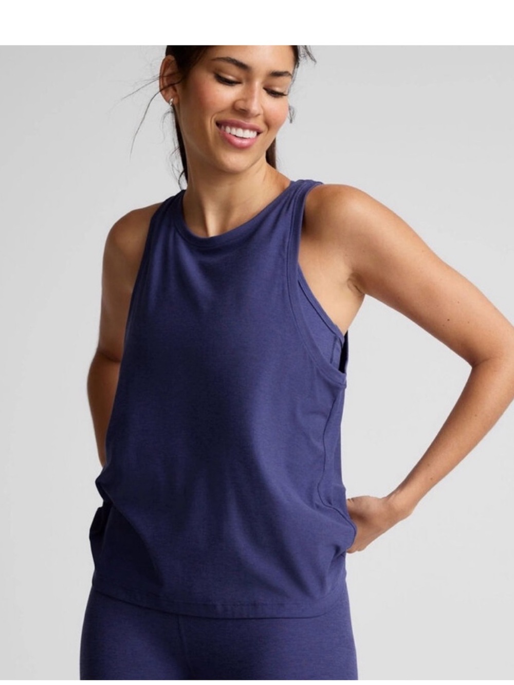 NWT Beyond Yoga Navy Blue Featherweight Rebalance Tank S